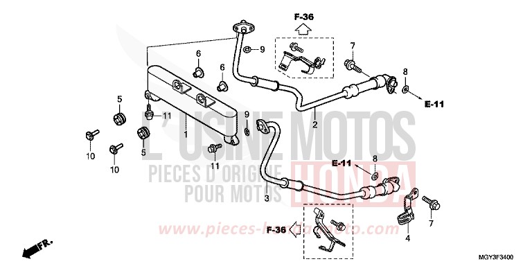 REFROIDISSEUR D'HUILE de VFR800X "Crossrunner" MAT BULLET SILVER (NH389) 2012